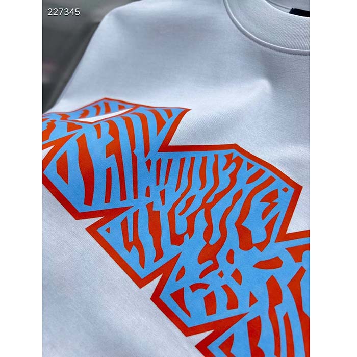 Louis Vuitton Women LV Short-Sleeved Cotton Crewneck White Cotton 1ABJ8F