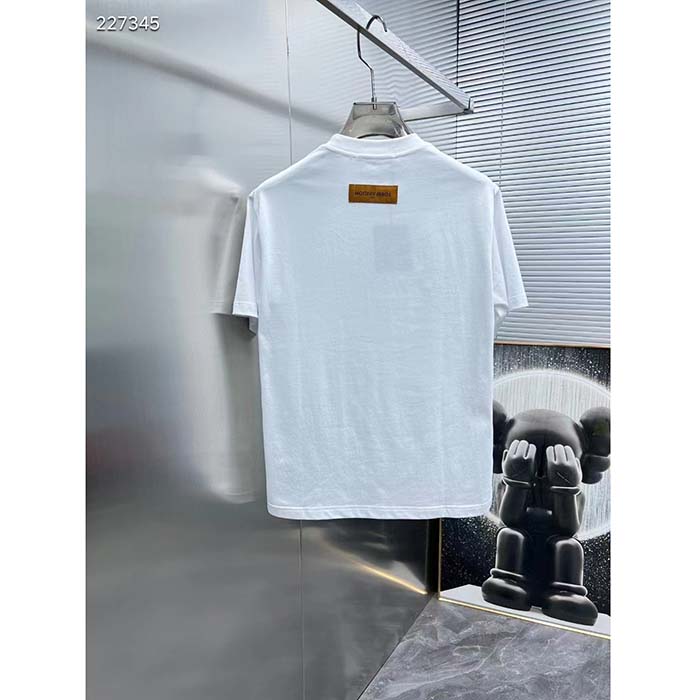 Louis Vuitton Women LV Short-Sleeved Cotton Crewneck White Cotton 1ABJ8F