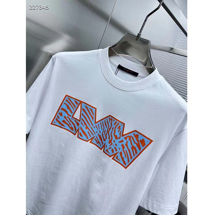 Louis Vuitton Women LV Short-Sleeved Cotton Crewneck White Cotton 1ABJ8F