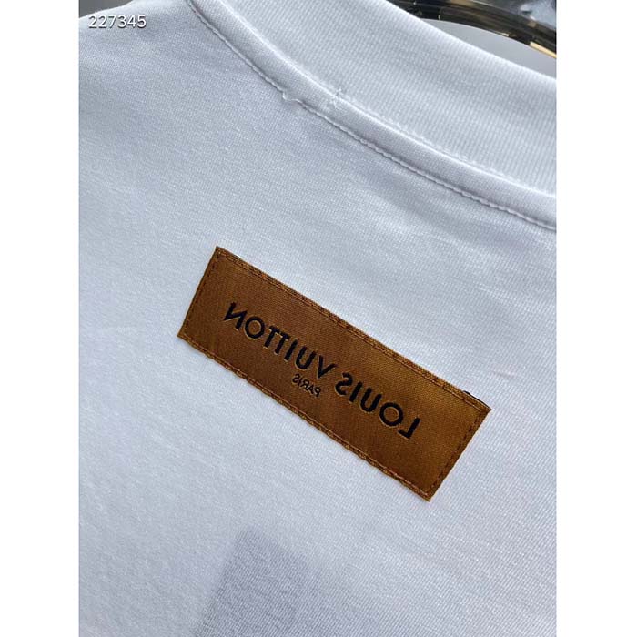 Louis Vuitton Women LV Short-Sleeved Cotton Crewneck White Cotton 1ABJ8F