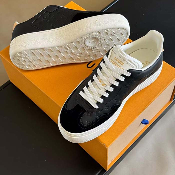 Louis Vuitton Unisex LV Groovy Platform Sneaker Black Monogram Calf Leather 1ACHH0