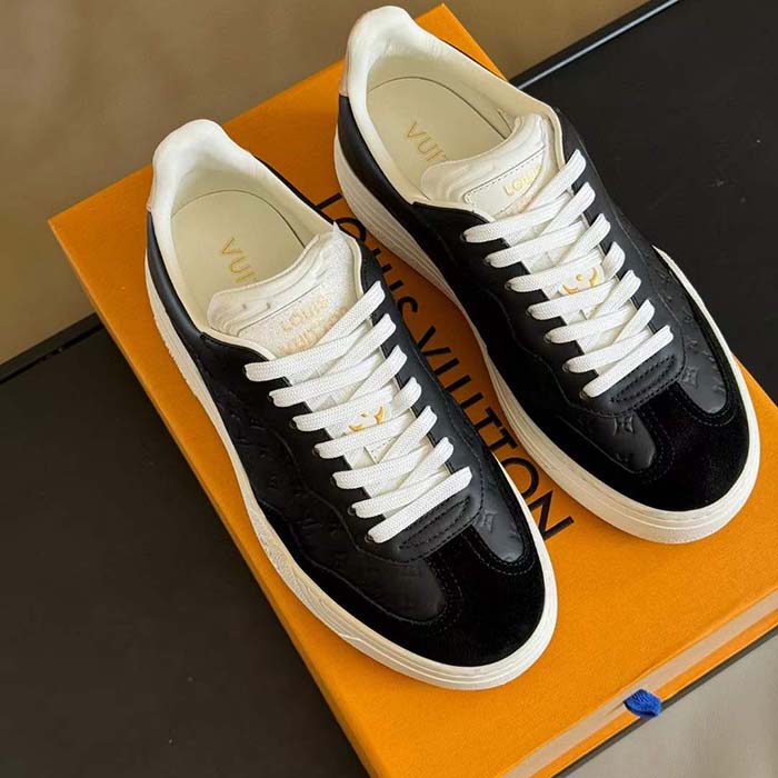 Louis Vuitton Unisex LV Groovy Platform Sneaker Black Monogram Calf Leather 1ACHH0