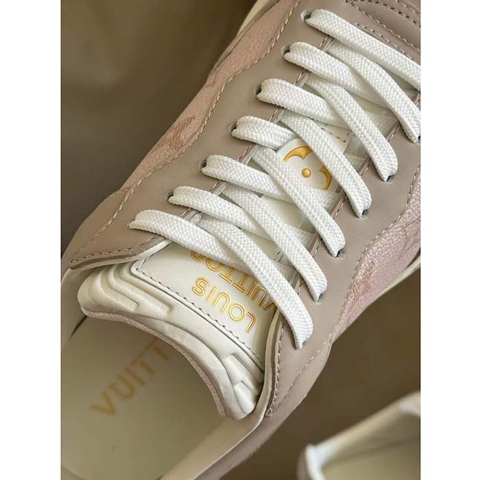 Louis Vuitton Unisex LV Groovy Sneaker Beige Patent Monogram Canvas 1ACSVV