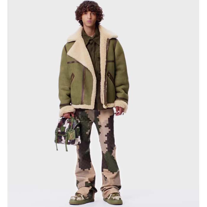 Louis Vuitton Unisex LV Trainer Maxi Sneaker Khaki Green Calf Leather 1ACNCZ