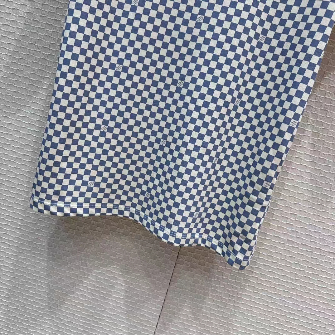 Louis Vuitton Women LV Damier Front T-Shirt Cotton Creamy White 1AFPA0