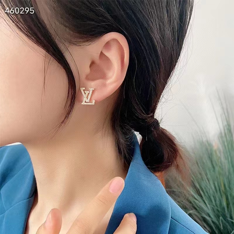 Louis Vuitton Women LV Eclipse Earrings Crystal LV Initials M00609