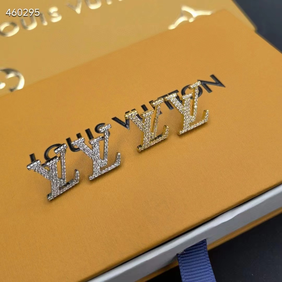Louis Vuitton Women LV Iconic Earrings Crystal LV Initials M00608