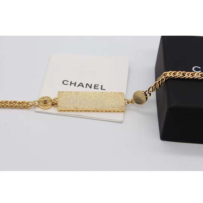 Chanel Women CC Chain Belt Metal Gold Blue Ref.  ABC748 B15375 NU456