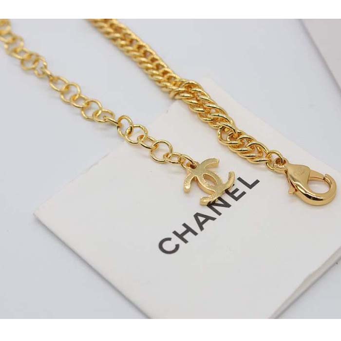 Chanel Women CC Chain Belt Metal Gold Blue Ref.  ABC749 B15375 NU456