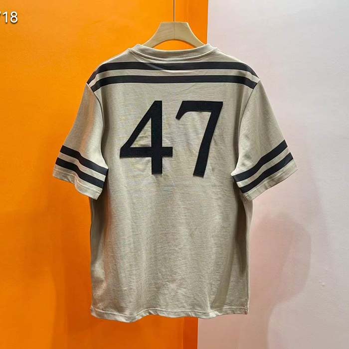 Dior CD Men Christian Dior Couture Relaxed-Fit T-Shirt Beige Cotton Jersey