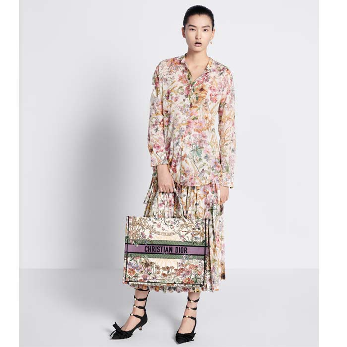 Dior CD Women CD Large Dior Book Tote Ecru Multicolor 4 Saisons Été Soleil