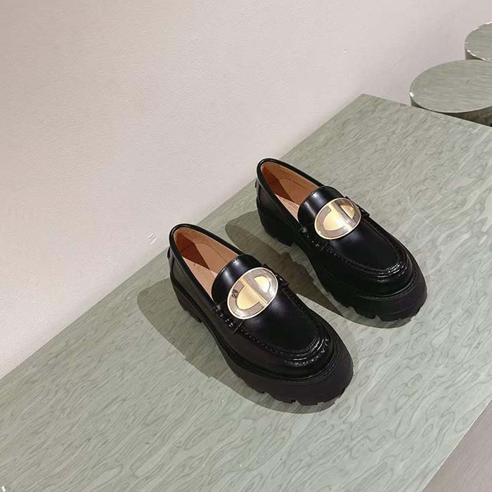 Dior CD Women Forever Dior Loafer Black Brushed Calfskin