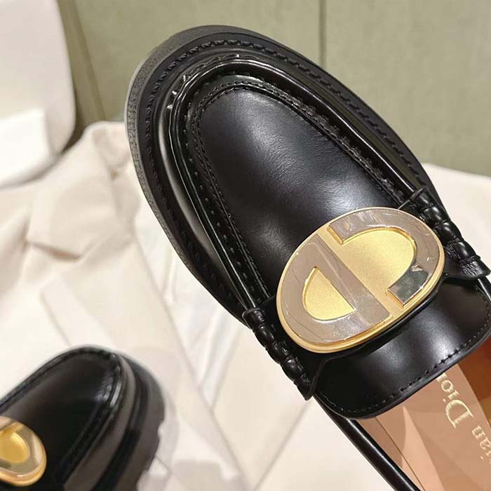 Dior CD Women Forever Dior Loafer Black Brushed Calfskin