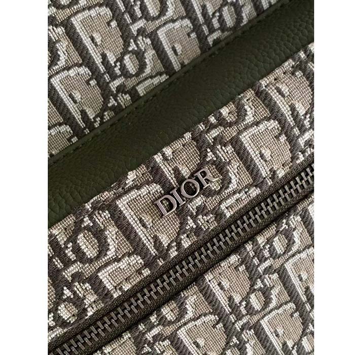 Dior Unisex CD Rider Backpack Khaki Dior Oblique Jacquard