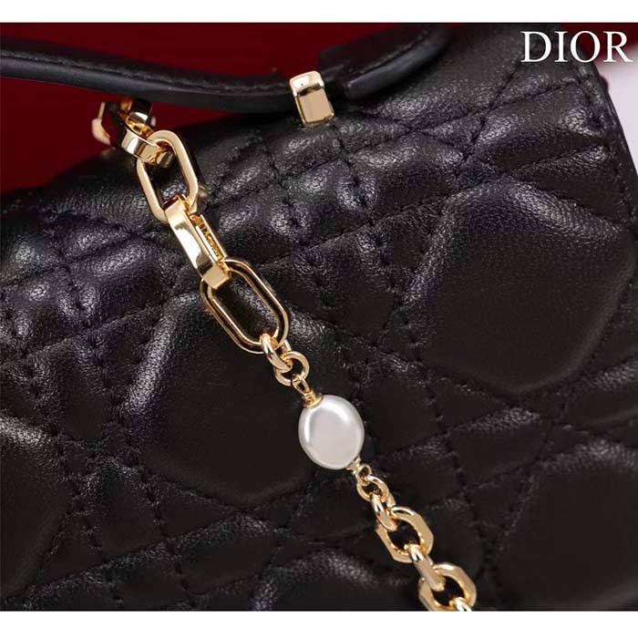 Dior Women CD My Dior Mini Bag Black Cannage Lambskin