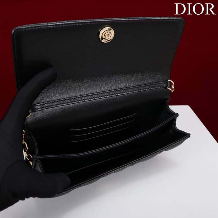 Dior Women CD My Dior Mini Bag Black Cannage Lambskin