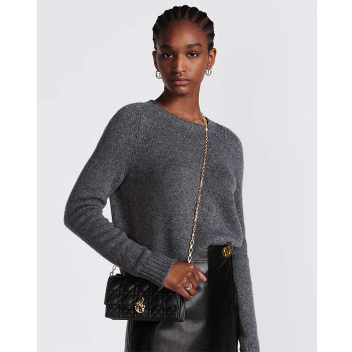 Dior Women CD My Dior Mini Bag Black Cannage Lambskin