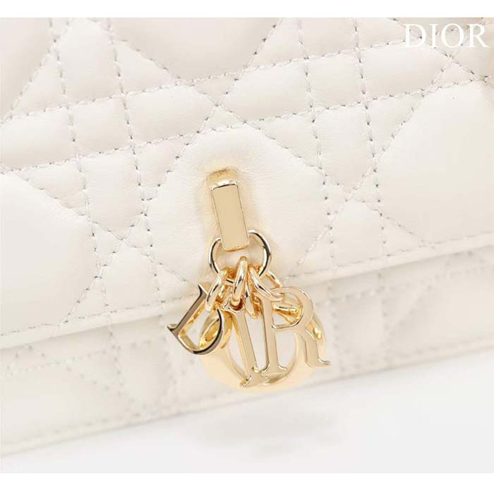 Dior Women CD My Dior Mini Bag Latte Cannage Lambskin