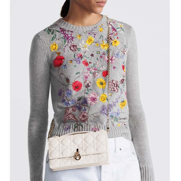Dior Women CD My Dior Mini Bag Latte Cannage Lambskin