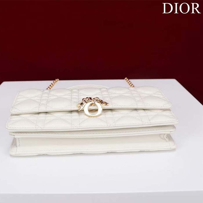 Dior Women CD My Dior Mini Bag Latte Cannage Lambskin