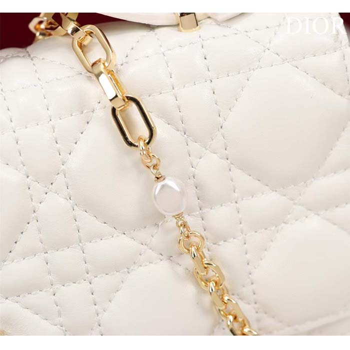 Dior Women CD My Dior Mini Bag Latte Cannage Lambskin