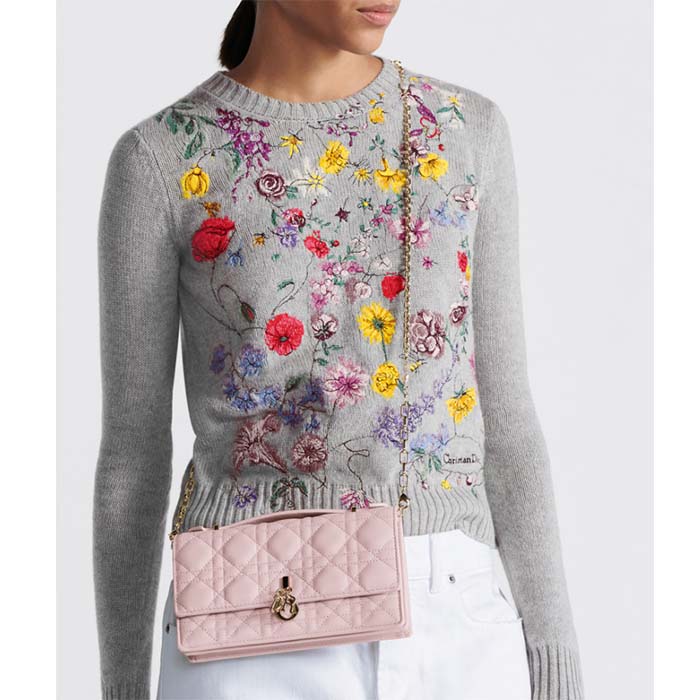 Dior Women CD My Dior Mini Bag Powder Pink Cannage Lambskin