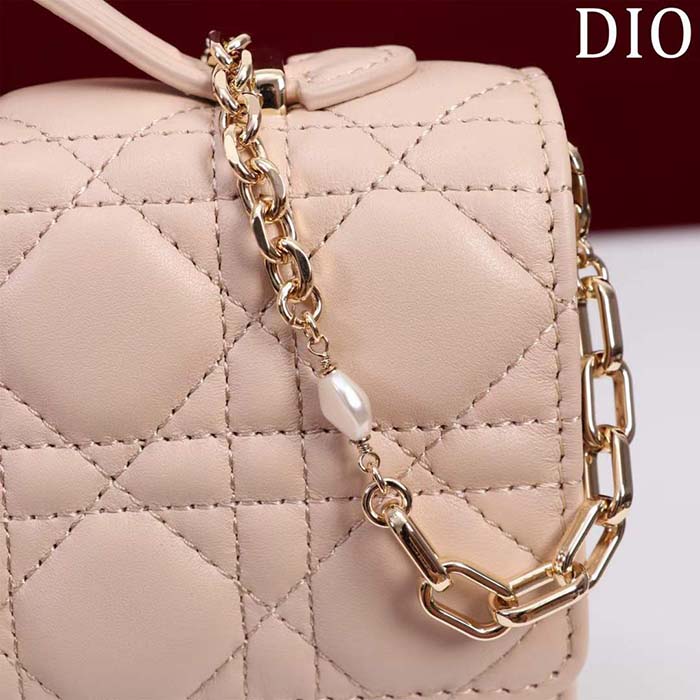 Dior Women CD My Dior Mini Bag Powder Pink Cannage Lambskin