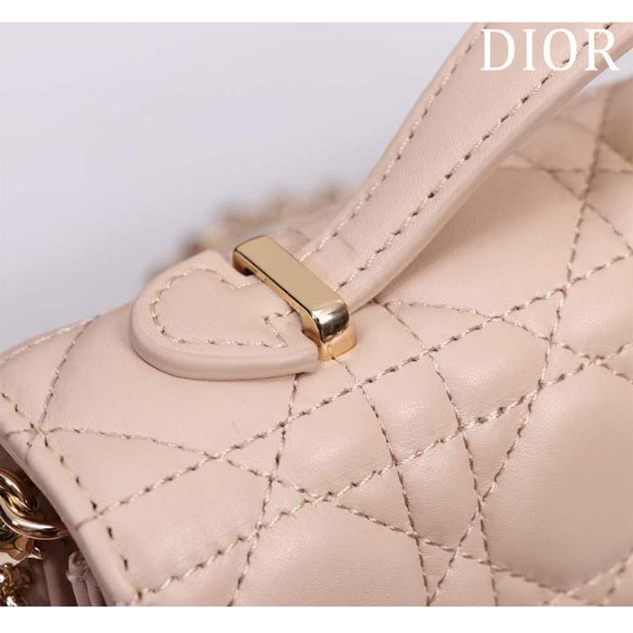 Dior Women CD My Dior Mini Bag Powder Pink Cannage Lambskin