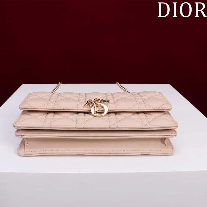 Dior Women CD My Dior Mini Bag Powder Pink Cannage Lambskin