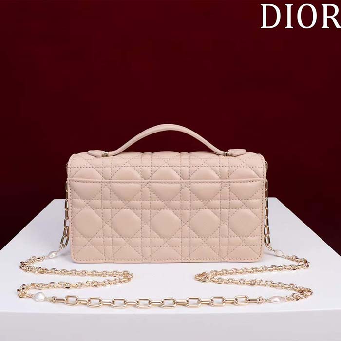 Dior Women CD My Dior Mini Bag Powder Pink Cannage Lambskin
