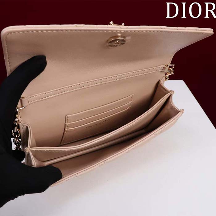Dior Women CD My Dior Mini Bag Powder Pink Cannage Lambskin