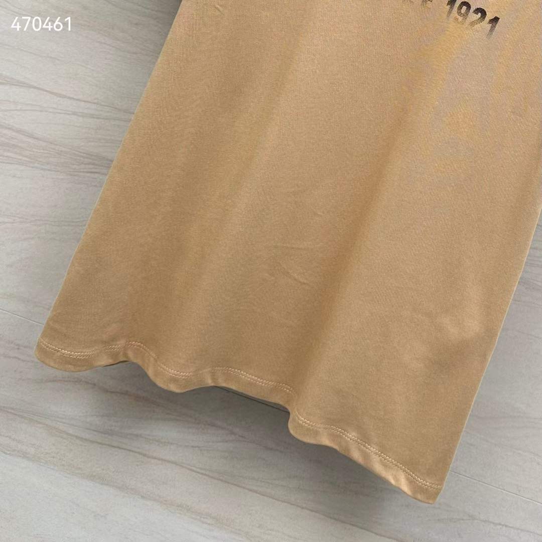 Gucci Men GG Cotton Jersey T-Shirt Print Beige Crewneck Short Sleeves