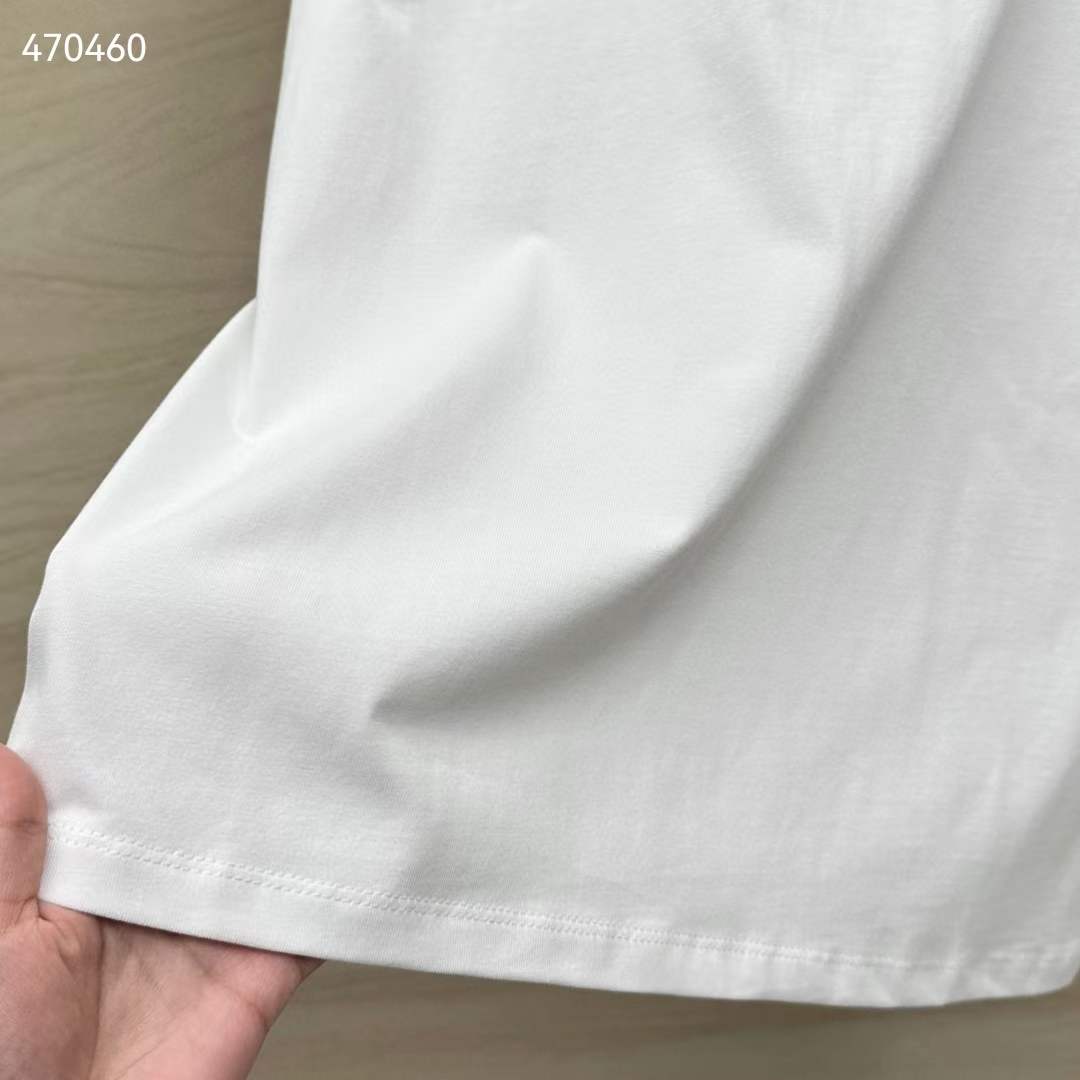 Gucci Men GG Cotton Jersey T-Shirt Print White Crewneck Short Sleeves