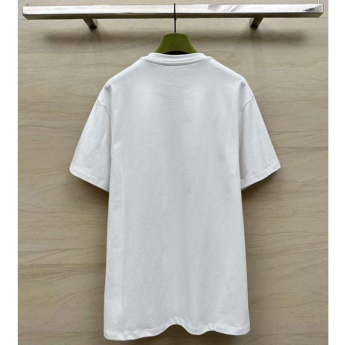 Gucci Men GG Cotton Jersey T-Shirt Print White Crewneck Short Sleeves