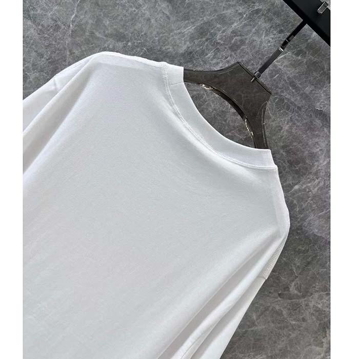 Gucci Men GG Cotton Jersey T-Shirt Print White Crewneck Short Sleeves Oversize Fit