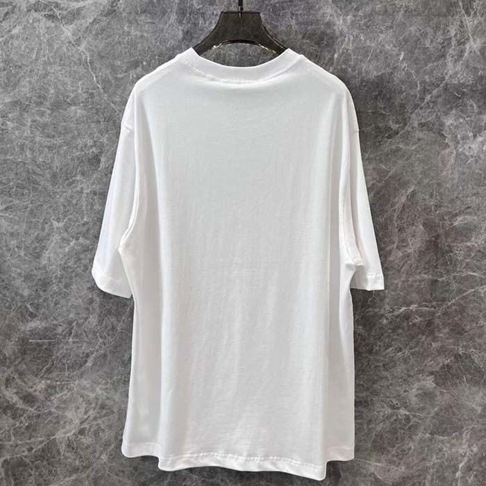 Gucci Men GG Cotton Jersey T-Shirt Print White Crewneck Short Sleeves Oversize Fit