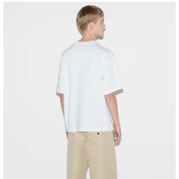 Gucci Men GG Cotton Jersey T-Shirt Print White Crewneck Short Sleeves Oversize Fit