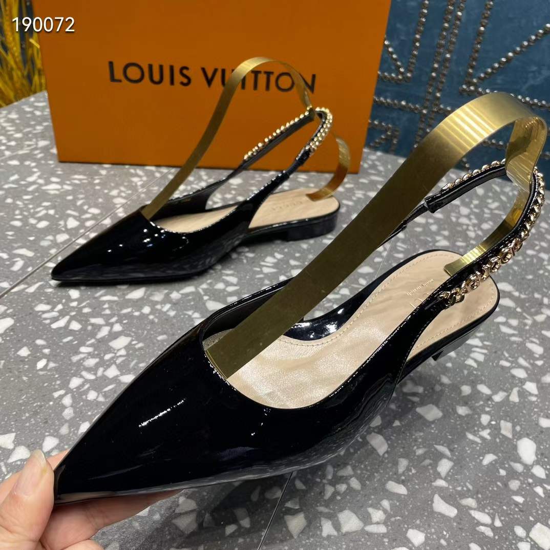 Gucci Women GG Gucci Signoria Ballet Flat Black Patent Leather Pointed Toe