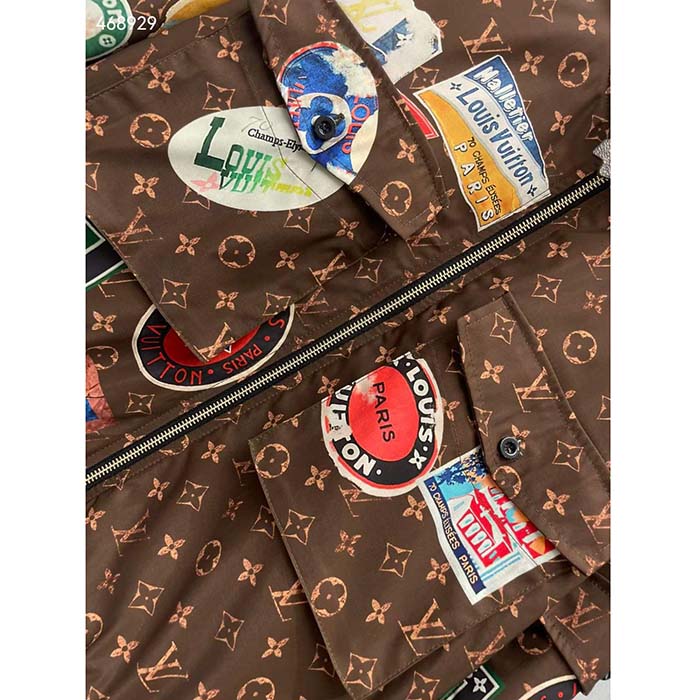 Louis Vuitton LV Women Flight Mode Monogram Jacquard Jacket Polyamide Elastane Multicolor Brown