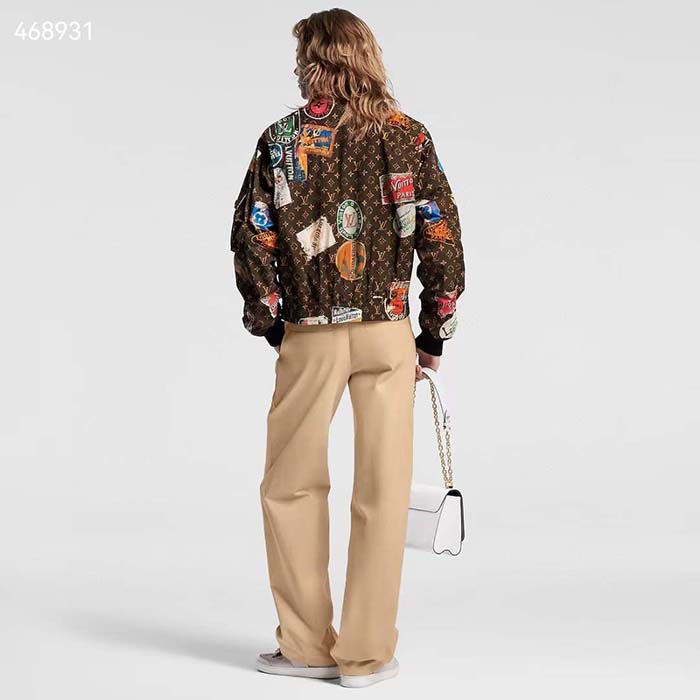 Louis Vuitton LV Women Flight Mode Monogram Jacquard Jacket Polyamide Elastane Multicolor Brown