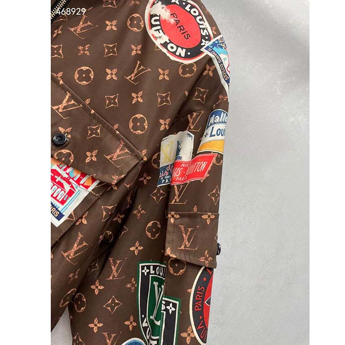 Louis Vuitton LV Women Flight Mode Monogram Jacquard Jacket Polyamide Elastane Multicolor Brown