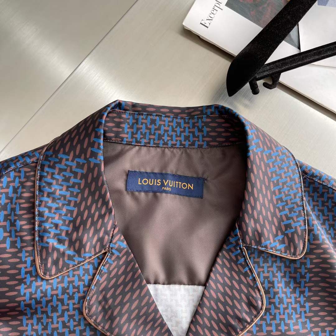 Louis Vuitton Women LV Long-Sleeved Damier Silk Pyjama Shirt Pyjama Fit 1AFJD0
