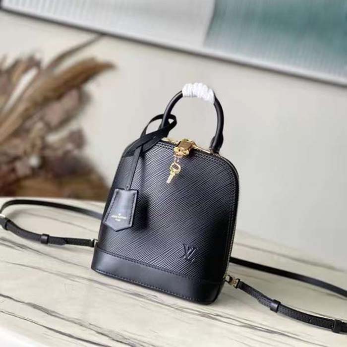 Louis Vuitton Unisex LV Alma Backpack Black Epi Grained Cowhide Leather M25103