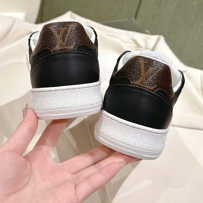 Louis Vuitton Unisex LV Stadium Sneaker Black Monogram-Debossed Calf Leather 1ACUJ3