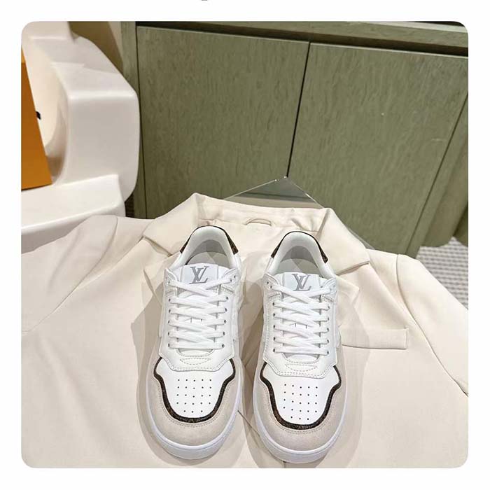 Louis Vuitton Unisex LV Stadium Sneaker White Monogram-Debossed Calf Leather 1ACUIN