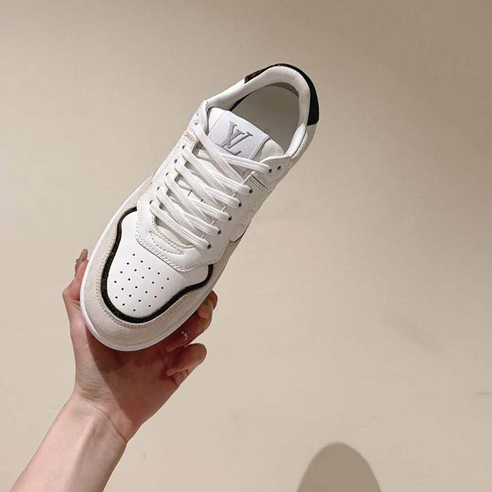 Louis Vuitton Unisex LV Stadium Sneaker White Monogram-Debossed Calf Leather 1ACUIN