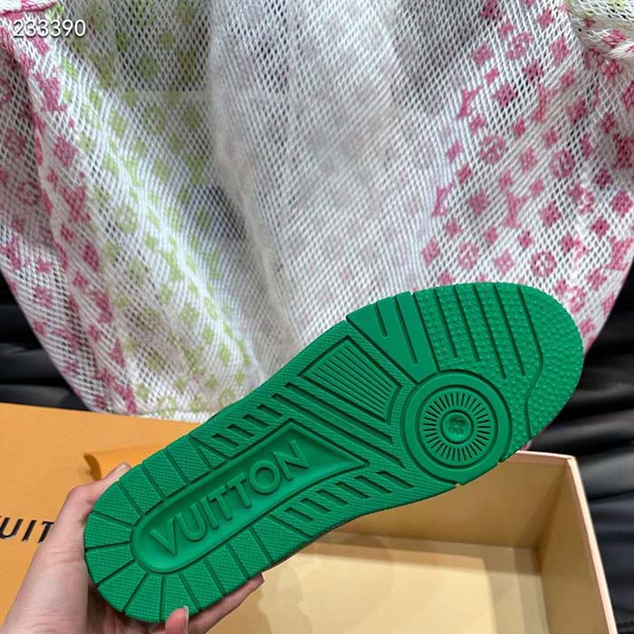 Louis Vuitton Unisex LV Trainer Sneaker Green Damier Calf Leather 1ACN5D