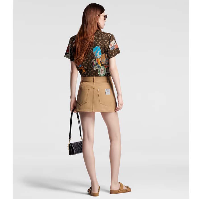 Louis Vuitton Women LV Flight Mode Elysee Palace T-Shirt Cotton Dark Brown 1AFMYH