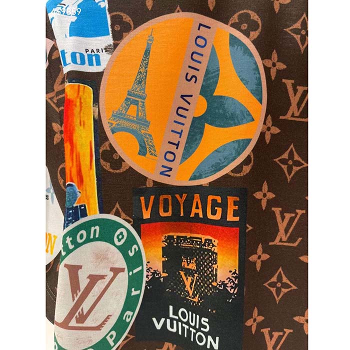 Louis Vuitton Women LV Flight Mode Elysee Palace T-Shirt Cotton Dark Brown 1AFMYH