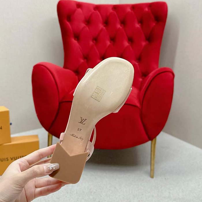 Louis Vuitton Women LV Shake Sandal Nude Pink Patent Calf Leather 1ABVVP